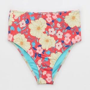 NWT Aerie High Waisted Cheeky Floral Bikini Bottoms